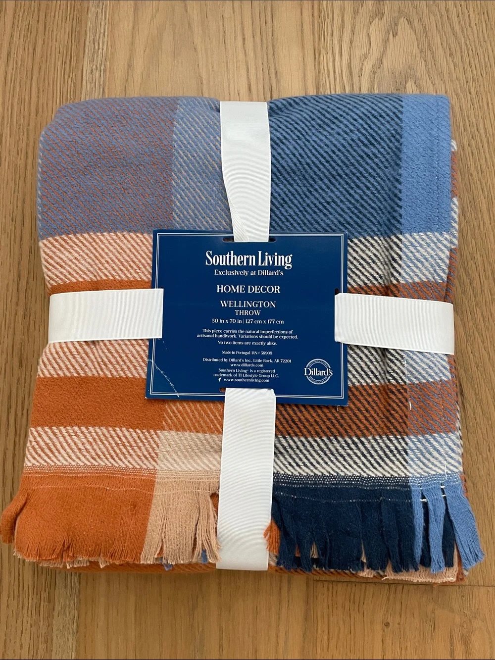 Southern Living 100% Cotton Wellington Throw, NWT